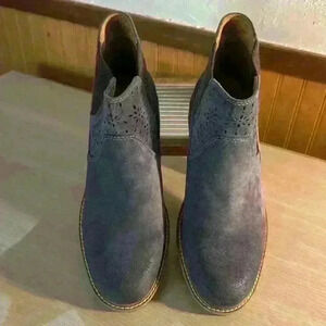 Comfortiva Align Raya Suede Washed Indigo Booties